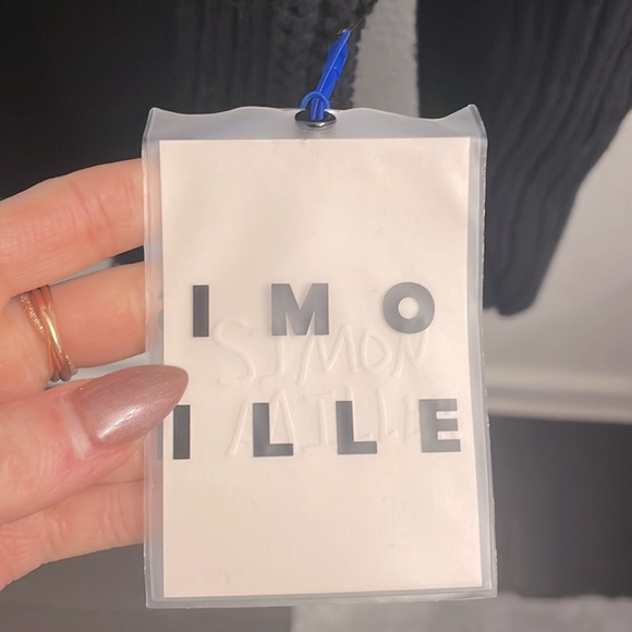 Simon Miller Kree Distressed Sweater Dress In Black - Picture 5 of 7